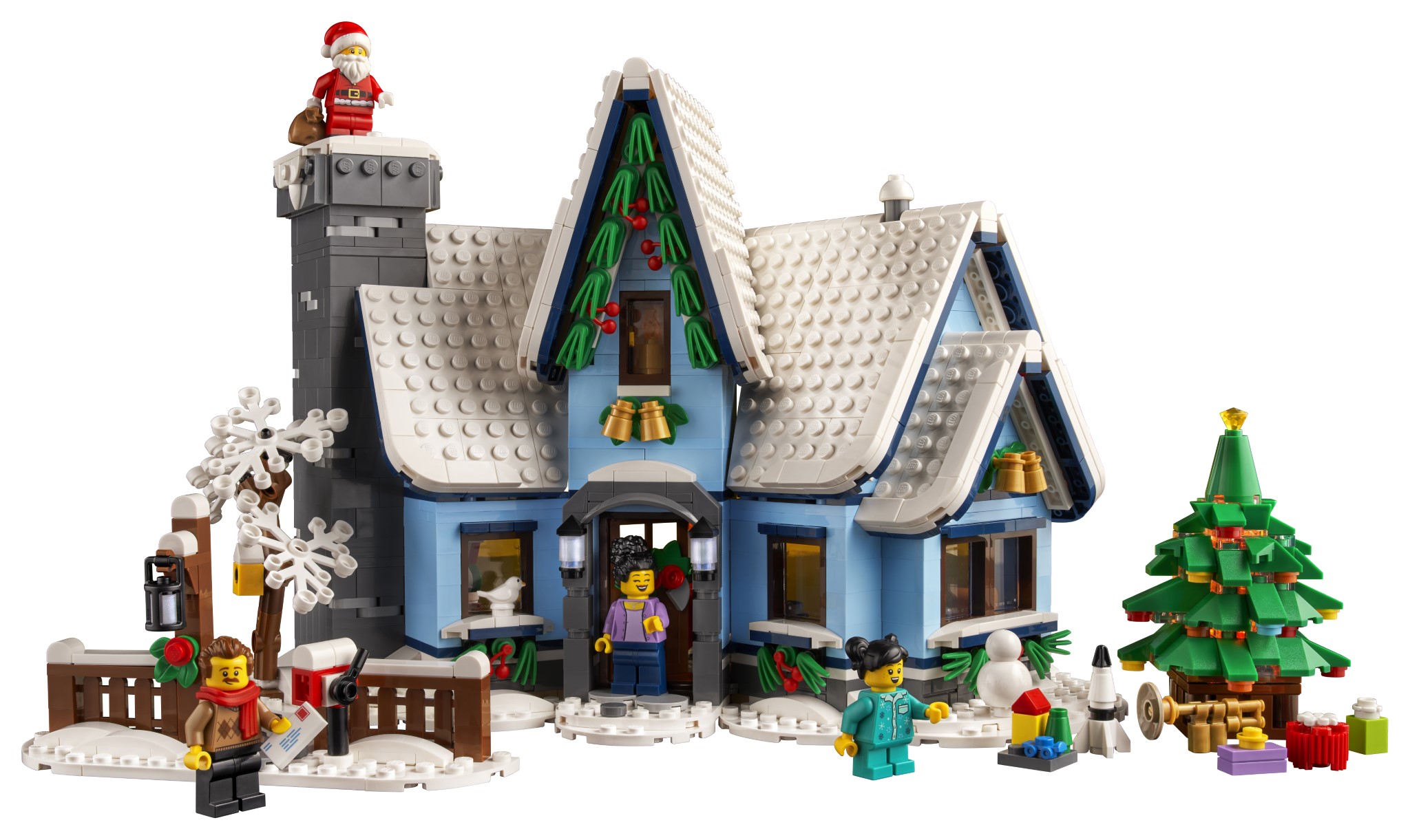 Mercatini, Babbo Natale e un intero villaggio natalizio costruito con  mattoncini Lego