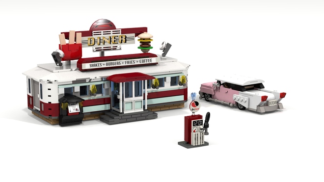 LEGO Ideas: 1950’s Diner Raggiunge i 10.000 Sostenitori