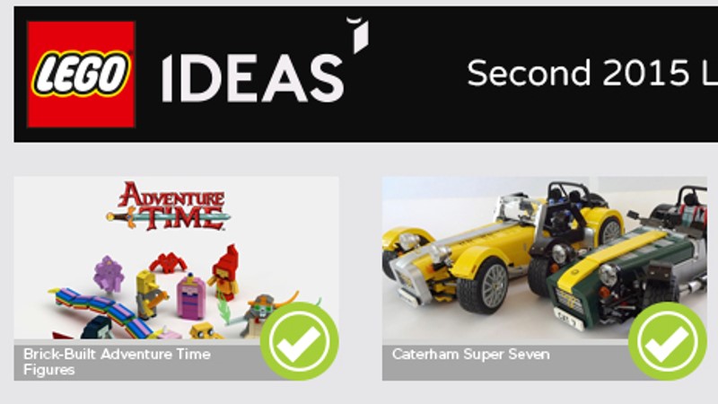 LEGO Ideas: Adventure Time e Caterham Super 7 Diventeranno set LEGO® Ufficiali