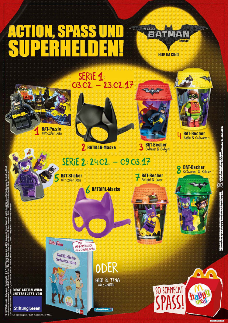 Nuovi Dettagli sui Gadgets McDonald’s di The LEGO Batman Movie