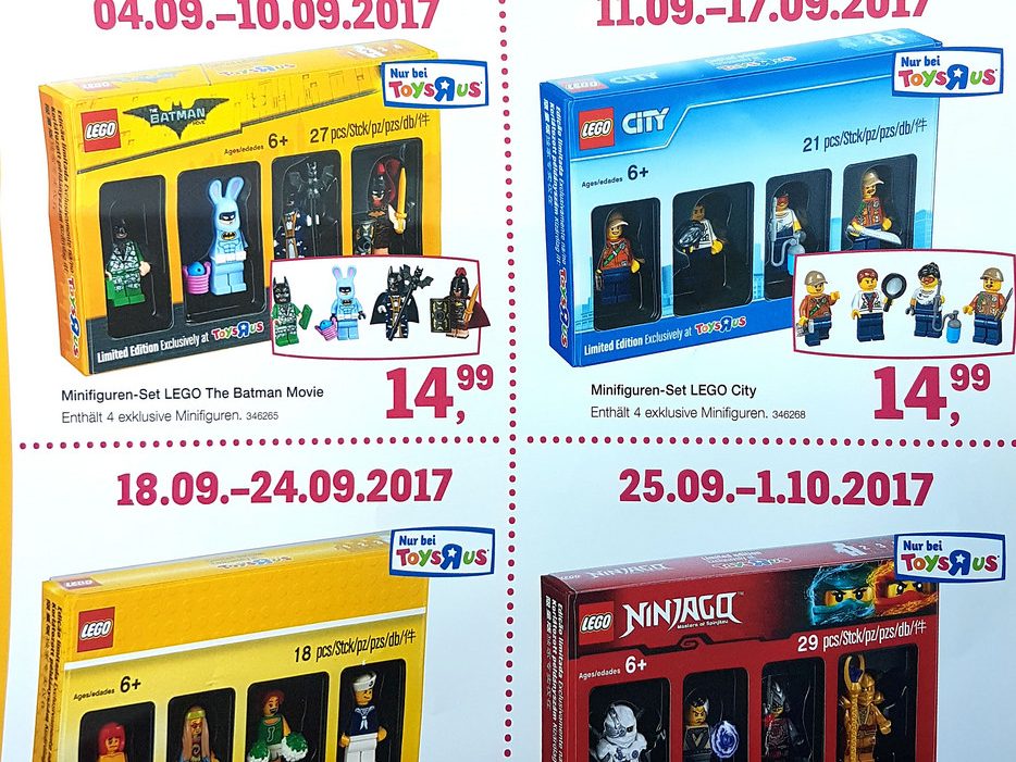 Bricktober 2017 di Toys R Us: Ecco i Quattro pacchetti Minifig Previsti