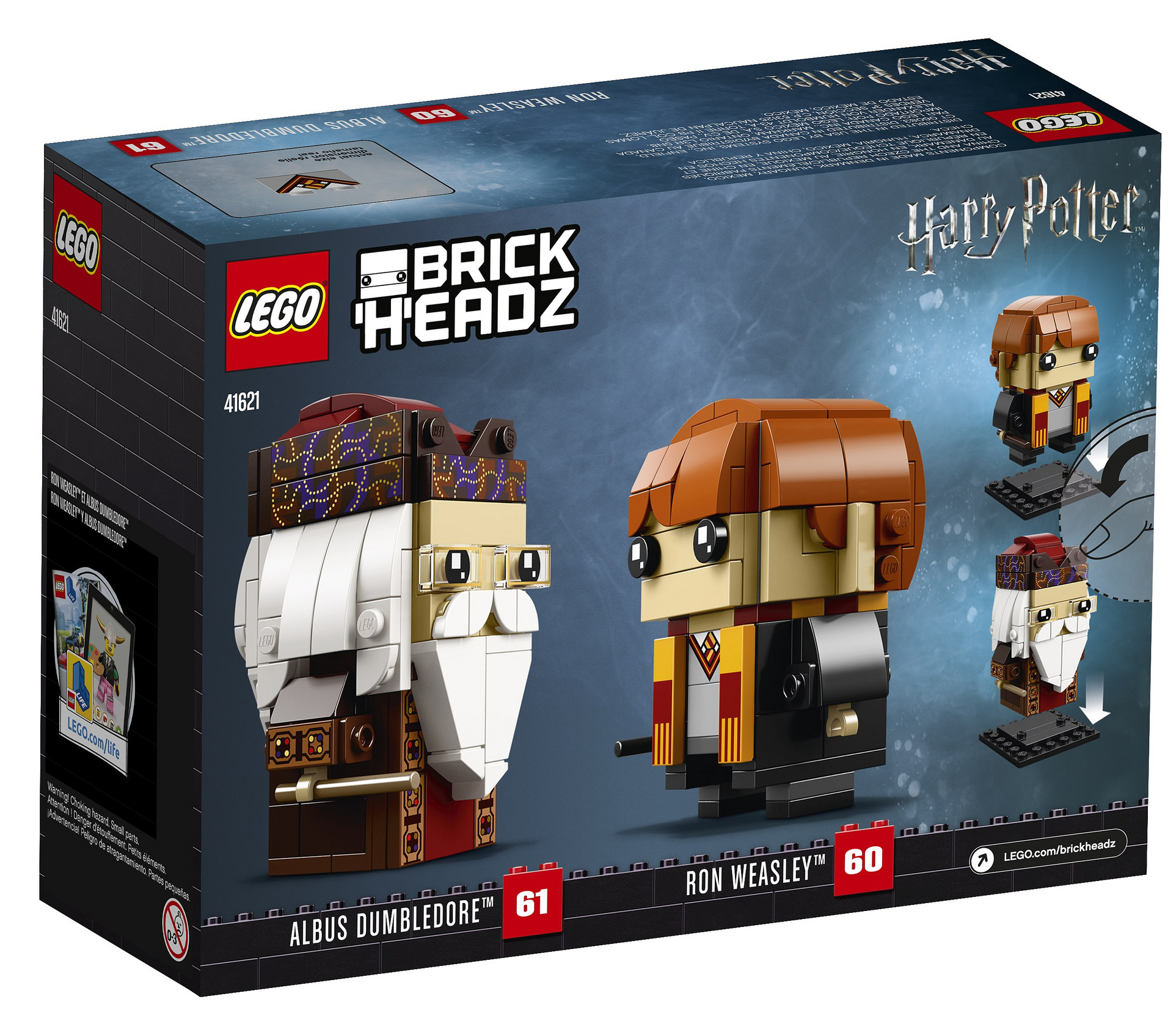 LEGO BrickHeadz Harry Potter Ron Weasley & Dumbledore (41621)