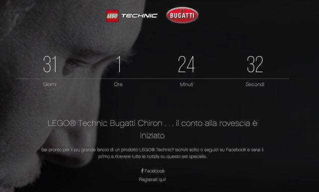 Conto alla Rovescia per Bugatti LEGO Chiron