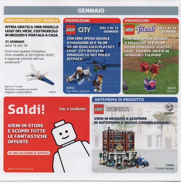 Volantino LEGO Store Italia Gennaio - Febbraio 2019