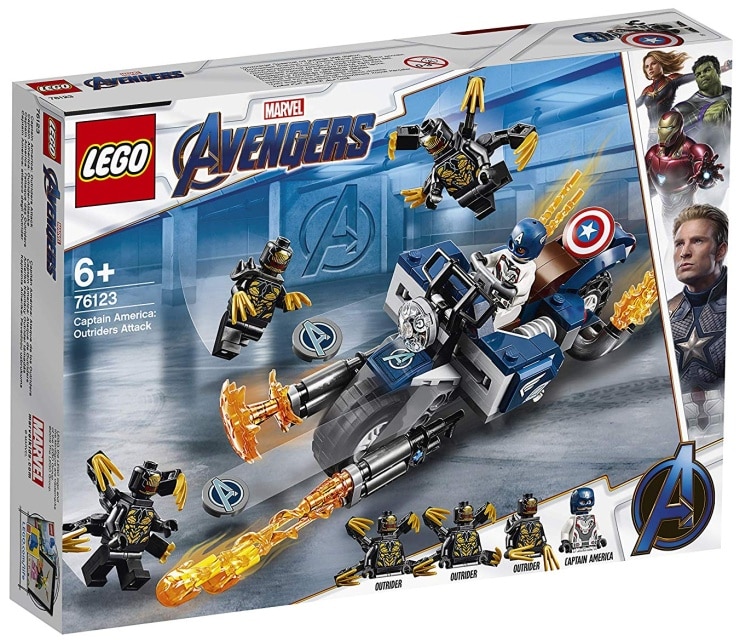 LEGO Marvel Super Heroes Avengers- Endgame Captain America Outriders Attack (76123)