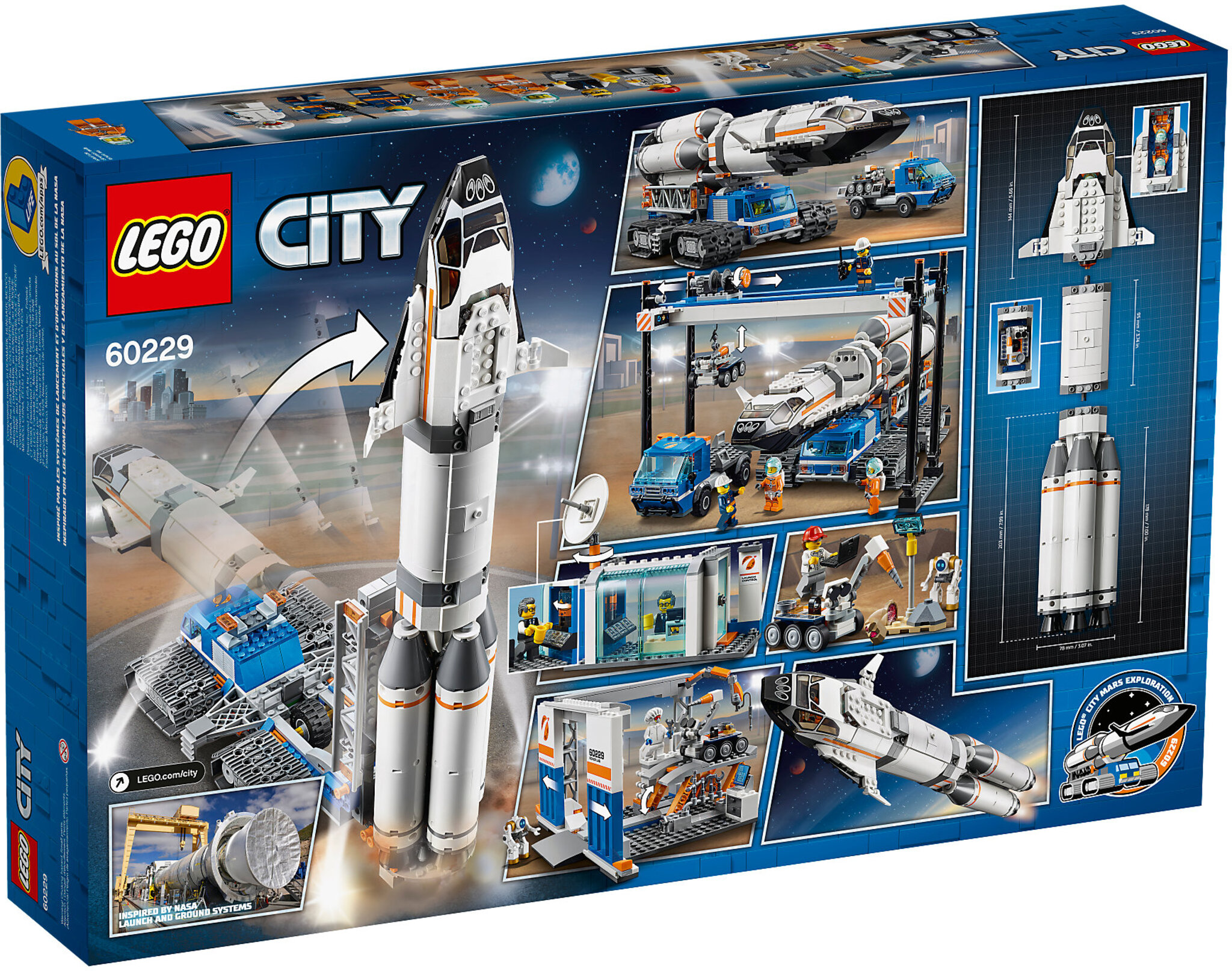 LEGO City 60229 - Assemblaggio e Trasporto Del Razzo