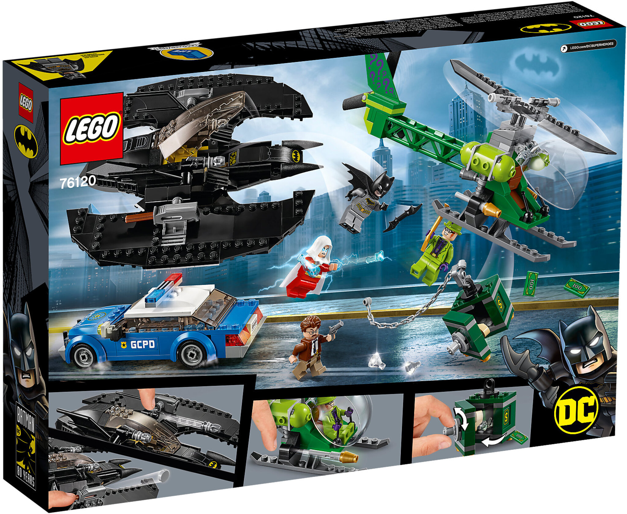 LEGO DC Super Heroes 76120 - Bat Aereo di Batman e La Rapina Dell'Enigmista