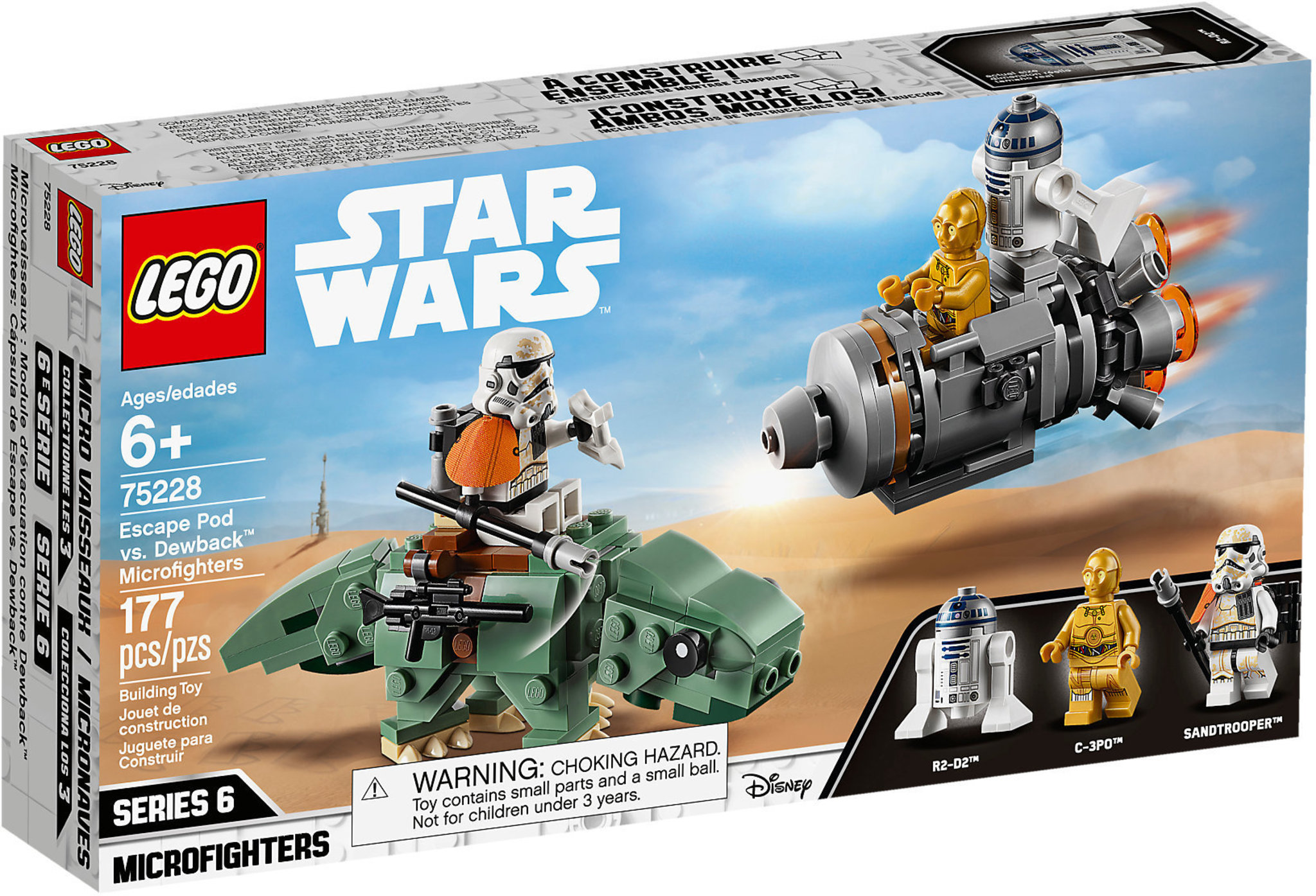 LEGO Star Wars 75228 - Microfighter Capsula di salvataggio contro Dewback