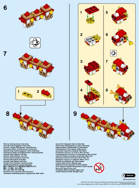 LEGO istruzioni drago capodanno cinese 2