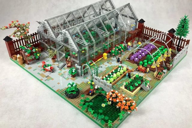 the garden and the greenhouse