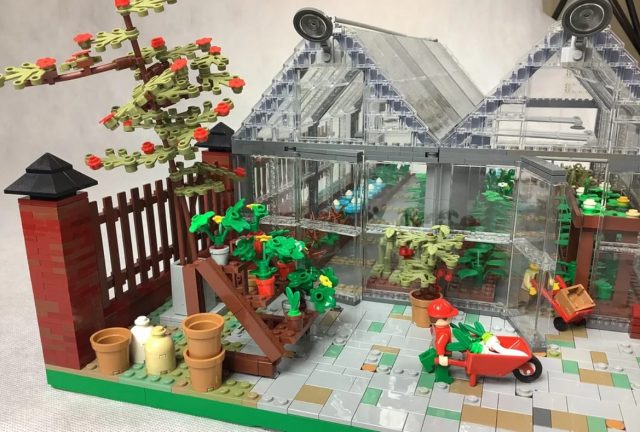 the garden and the greenhouse