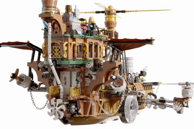 motorized steampunk skyship